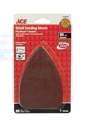 Ace  Mouse  5 in. L x 3-1/2 in. W 60 Grit Aluminum Oxide  Mouse Sandpaper  5 pk 