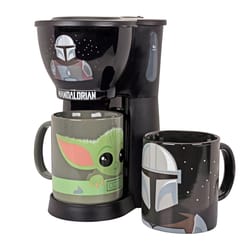 Uncanny Brands Star Wars Mandalorian 2 cups Black Coffee Maker