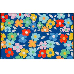 Olivia's Home 22 in. W X 32 in. L Multi-Color Fun Flowers Polyester Accent Rug
