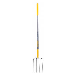 True Temper 4 Tine Steel Manure Fork 48 in. Wood Handle