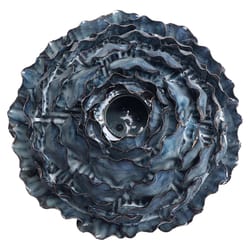 Chive Utopia 3 in. H X 7 in. L Glazed Blue Ceramic Floral Vase