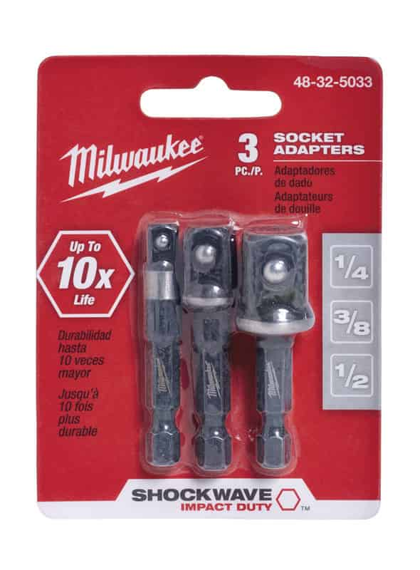 Milwaukee SHOCKWAVE Socket Adapter Set, 3 Piece