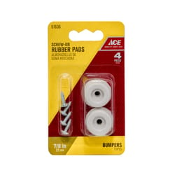 Ace Rubber Bumper Pads Off-White Round 1 pk
