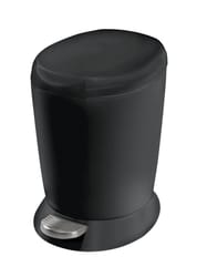 Simplehuman 6 L Black Plastic Mini Round Pedal Wastebasket