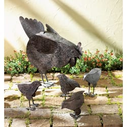 Summerfield Terrace Bronze Metal 14.5 in. H Hen And Chicks Indoor/Outdoor Decoration