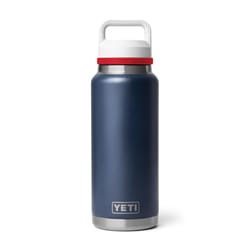 YETI Rambler 36 oz Navy with Red & White BPA Free Bottle with Chug Cap