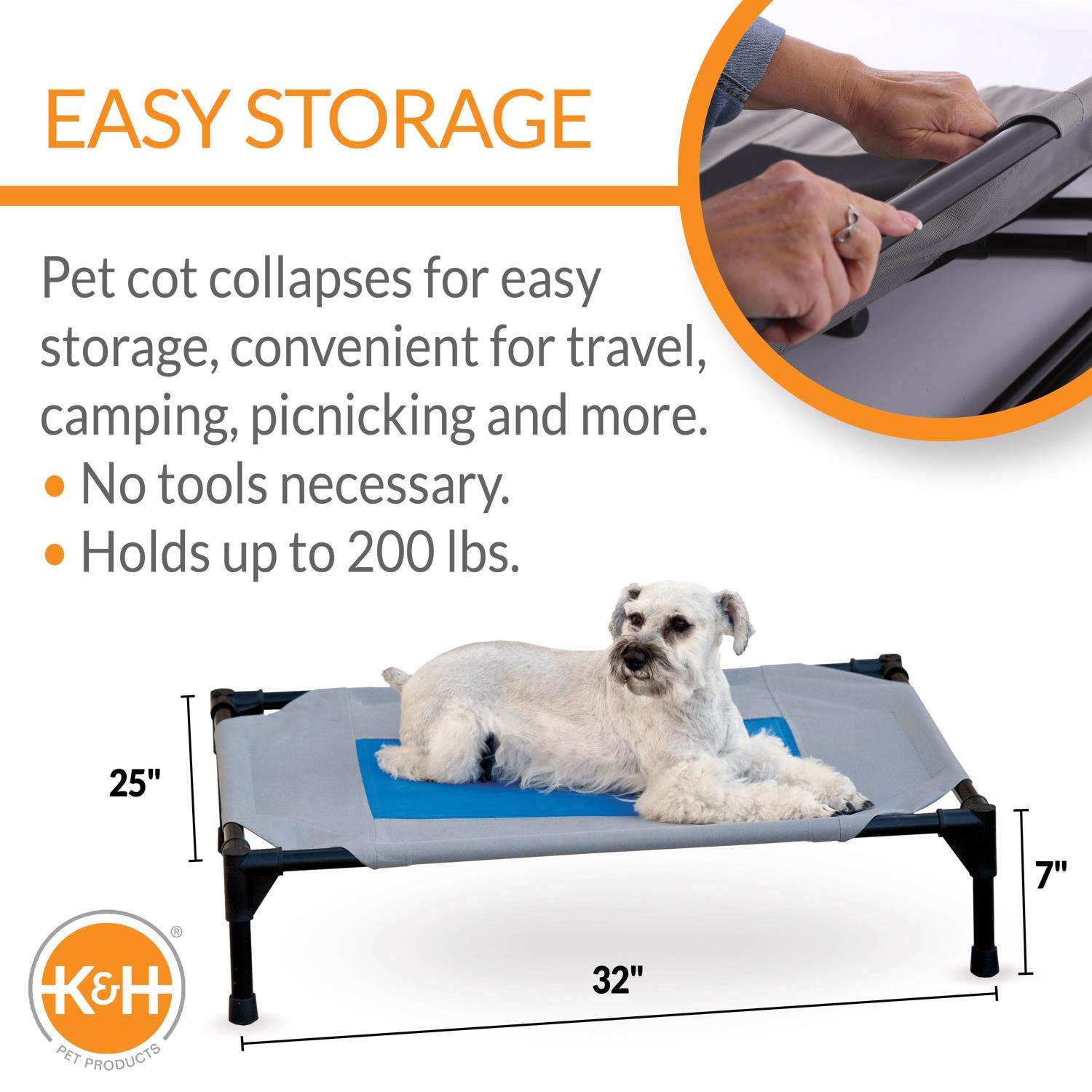 K&h elevated 2024 dog bed