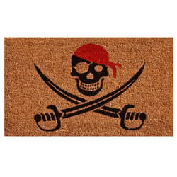 Home & More 1.42 ft. W X 2.42 ft. L Multi-color Pirate Coir Door Mat