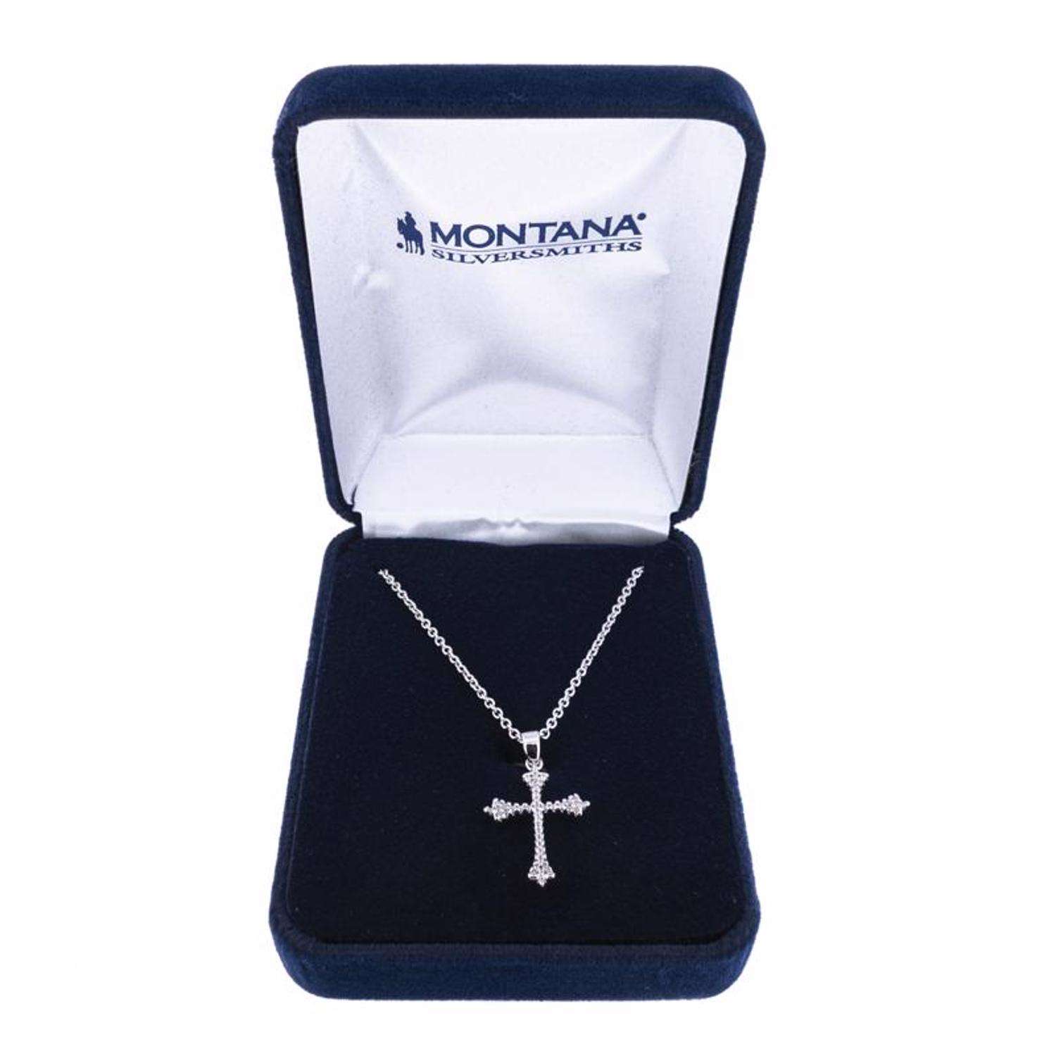 Montana Silversmiths Women's Ethereal Crystal Cross Silver