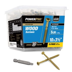 HILLMAN Power Pro No. 10 in. X 3-1/2 in. L Bronze Star Flat Head Premium Deck Screws 5 lb 280 pk