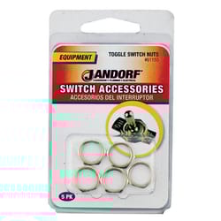 Jandorf Toggle Switch Nuts Silver 5 pk