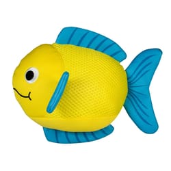 Pet Shop by Fringe Studio Blue/Yellow Neoprene Fish Dog Toy 1 pk