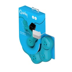 Quirky Pivot Power Jr. 2 ft. L 4 outlets Flexible Power Strip Teal