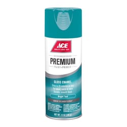 Ace Premium Gloss Bright Teal Paint + Primer Enamel Spray 12 oz