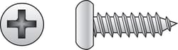 HILLMAN No. 12 Ga. X 1 in. L Phillips Pan Head Sheet Metal Screws 100 pk