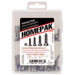 HILLMAN No. 8 Ga. Phillips Oval Head Sheet Metal Screw Kit