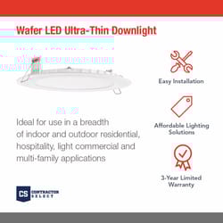 Juno WF4 Matte White 3.3 in. W Plastic LED Canless Recessed Downlight 9 W