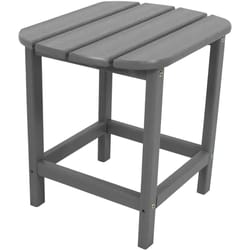 Hanover All-Weather Gray Square Wood Side Table