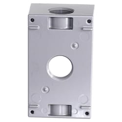 Sigma Engineered Solutions New Work 18.3 cu in Rectangle Die-Cast Metal 1 gang Weatherproof Box Gray