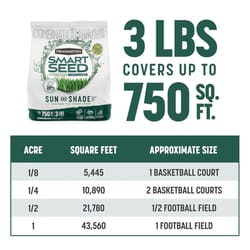 Pennington Smart Seed Tall Fescue Grass Sun or Shade Grass Seed and Fertilizer 3 lb