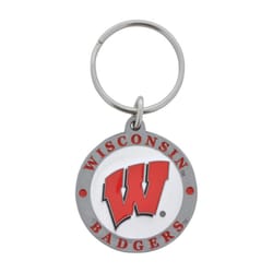 HILLMAN NCAA Metal Silver Split Ring Keychain