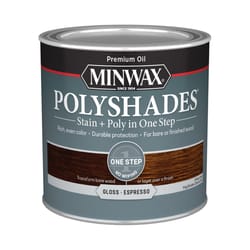 Minwax PolyShades Semi-Transparent Gloss Espresso Oil-Based Stain/Polyurethane Finish 1/2 pt