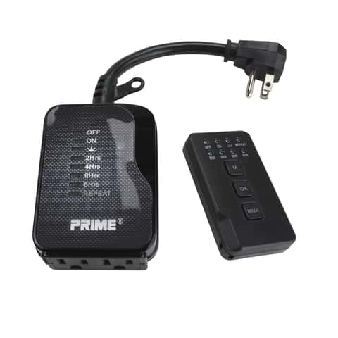 Prime 15A 125V 1875W Black Remote Controlled Countdown Timer - Roush  Hardware