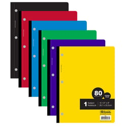 Bazic Products 10-1/2 in. W X 8 in. L College Ruled Stitched Assorted Wireless Notebook