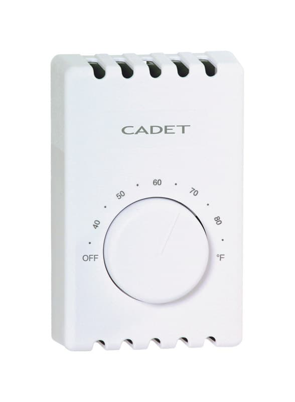 cadet wall mount heating dial double pole line voltage thermostat