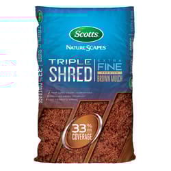 Scotts  Nature Scapes Triple Shred  Brown  Extra Fine  Color-Enhanced Mulch  1.5 cu. ft. 9 sq. ft. 