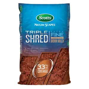 Scotts  Nature Scapes Triple Shred  Brown  Extra Fine  Color-Enhanced Mulch  1.5 cu. ft. 