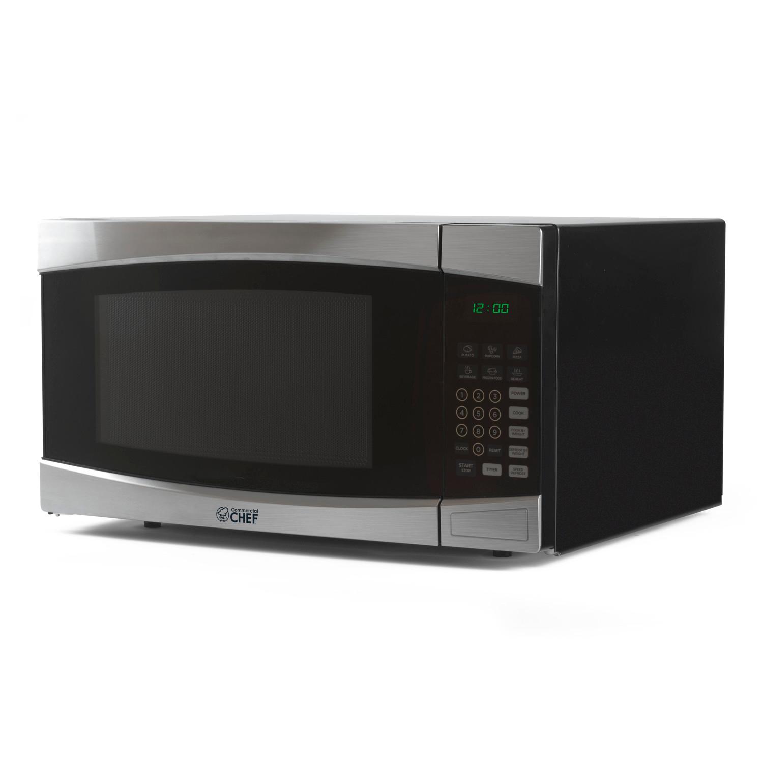 Commercial Chef 1.6 cu ft Black/Silver Microwave 1000 W Sansujyuku sansujyuku.com