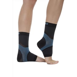 Copper Fit ICE Black/Blue Basic Foot Compression Sleeve 1 box 2 each