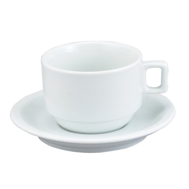 Harold Import White Porcelain Cup and Saucer Cup and Saucer 1 pk Sansujyuku sansujyuku.com
