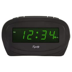 La Crosse Technology Equity 1.85 in. Black Alarm Clock LED Plug-In