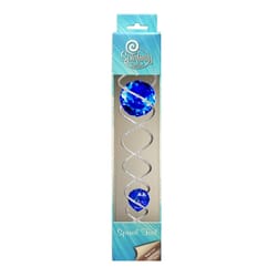 Spinfinity Designs Multi-color Stainless Steel 13.62 in. Silver/Blue Twister Outdoor Spinner