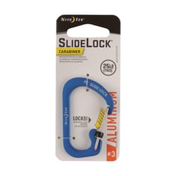 Nite Ize SlideLock Aluminum Blue Carabiner Key Chain