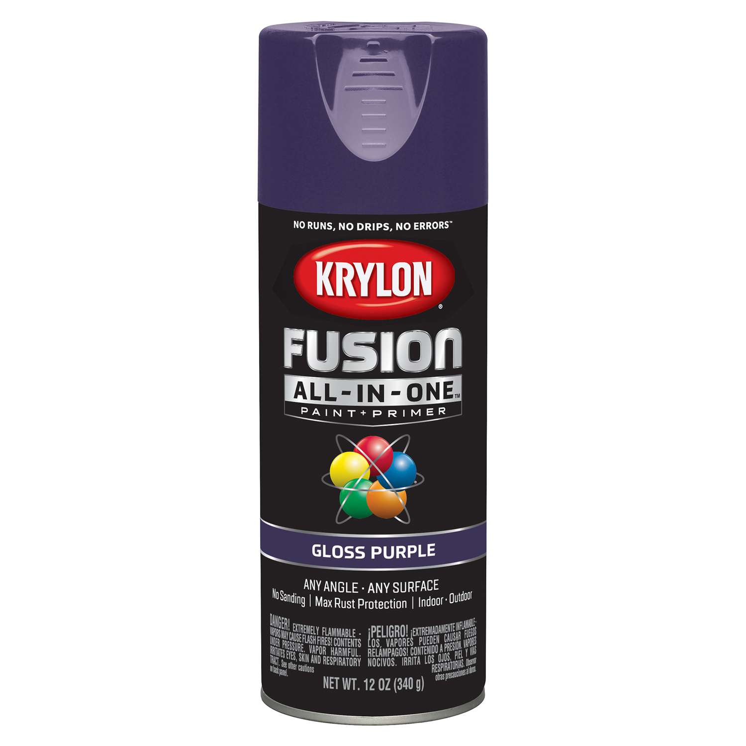 Krylon Fusion AllInOne Gloss Purple Paint + Primer Spray Paint 12 oz