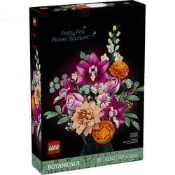 LEGO Botanicals Pretty Pink Flower Bouquet Building Kit Multi 749 pc