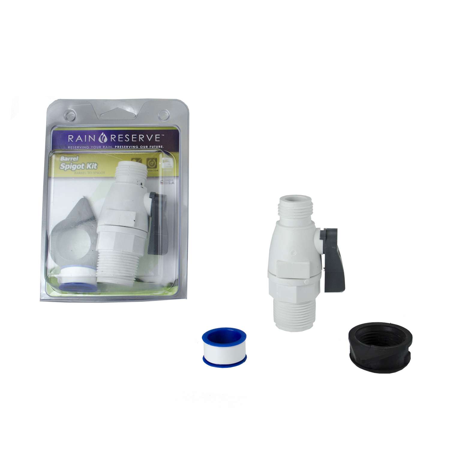 Rain Reserve White Spigot Kit Plastic Ace Hardware