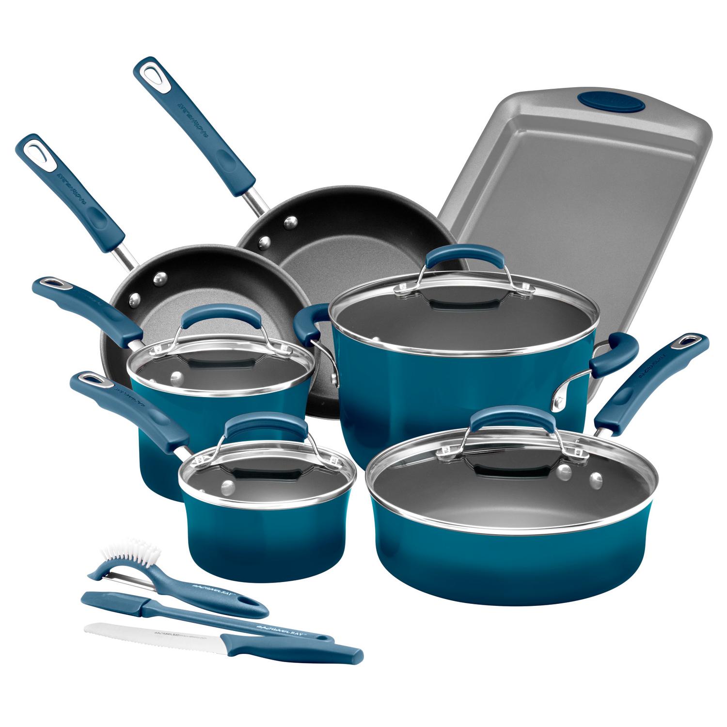 Rachael Ray Aluminum Cookware Set Blue Sansujyuku sansujyuku.com