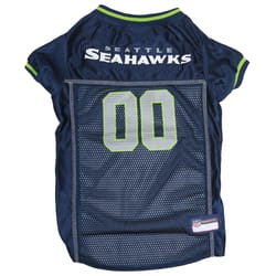 Pets First Navy Blue Seattle Seahawks Dog Jersey Extra Large