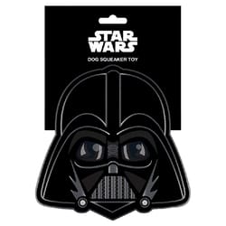 Buckle-Down Star Wars Multicolored Plush Darth Vader Head Squeaky Dog Toy 1 pk