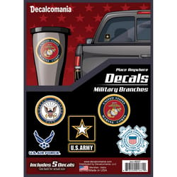 Decalcomania Military Kit Car Sticker Vinyl 5 pk