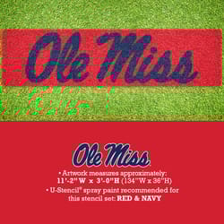 U-Stencil Ole Miss No Stick Lawn Stencil
