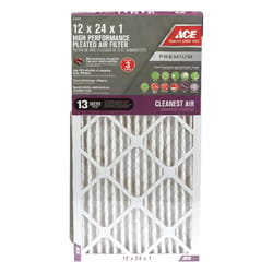 Ace 12 in. W X 24 in. H X 1 in. D Synthetic 13 MERV Pleated Air Filter 1 pk