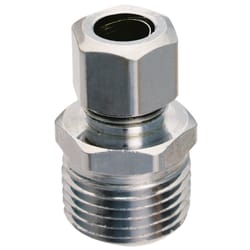 Plumb Pak 1/2 in. MIP X 3/8 in. D Compression Brass Straight Connector