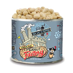 1 in 6 Snacks Carolina Peanut Factory Sea Salt & Pepper Peanuts 10 oz Can