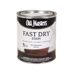 Old Masters Semi-Transparent Rich Mahogany Oil-Based Alkyd Fast Dry Wood Stain 1 qt