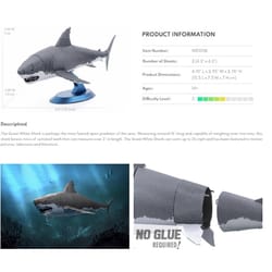 Metal Earth Great White Shark 3D Model Kit 38 pc